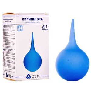 Спринцовка (клизма, груша) поливинилхлоридная тип А с мягким наконечником №11 объем 230 мл
