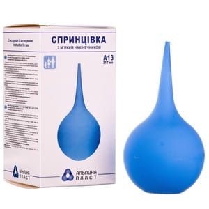 Спринцівка (клізма, груша) полівінілхлоридна тип А з м'яким наконечником №13 об'єм 317 мл