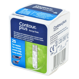Тест-полоски CONTOUR PLUS (Контур плюс) 25 шт