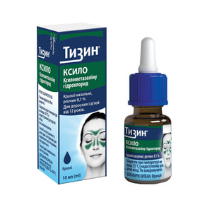 Тизин Ксило капли назал. 0.1% фл. 10мл №1