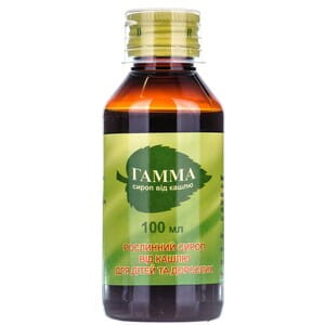 Гамма Комбо рослинний сироп від кашлю флакон 100 мл + льодяники від болю в горлі 18 шт