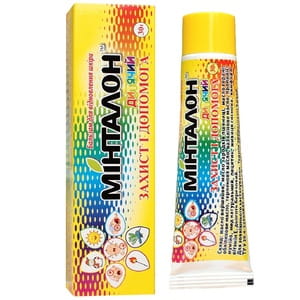 Бальзам для відновлення шкіри Мінталон дитячий захист та допомога при опіках, ранах та укусах комарів туба 30 г