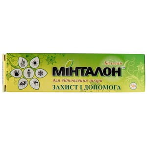 Бальзам для восстановления кожи Минталон защита и помощь при ожогах, ранах и укусах насекомых туба 30 г
