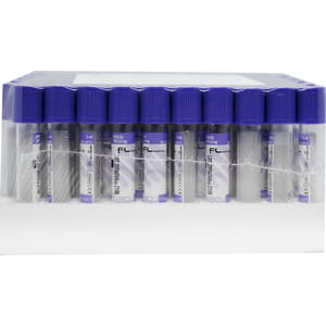 Пробірка вакуумна Vacumed 13 x 75 мм стерильна з К3 EDTA 3 мл крові з фіолетовою кришкою артикул 42111 100 шт