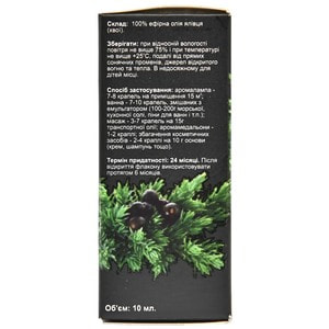 Олія ефірна AROMA KRAINA (Арома країна) Ялівець (хвоя)10 мл