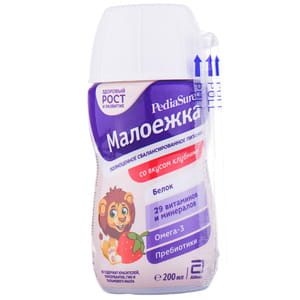 Питание полноценное сбалансированное PediaSure (Педиашур) Малоежка с 1-го года со вкусом клубники 200 мл