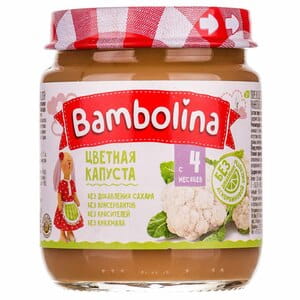 Пюре овочеве дитяче BAMBOLINA (Бамболіна) Цвітна капуста з 4-х місяців 100 г