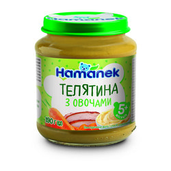 Пюре мясо-овощное детское HAMANEK (Хаманек) Телятина с овощами с 5-ти месяцев 190 г