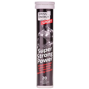 Витамины таблетки шипучие Swiss Energy (Свис Энерджи) Super Strong Power (Супер стронг пауэр) туба 20 шт