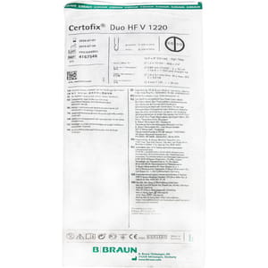 Набір для катетеризації центральних вен з клапанною голкою Certofix® Duo (Цетрофикс Дуо) HF V 1220 двоканальний 11G/11G 1 шт