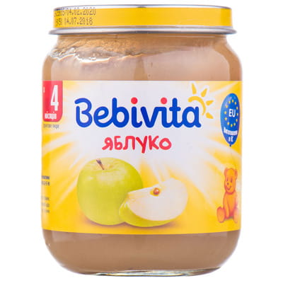 Пюре фруктовое детское BEBIVITA (Бебивита) Яблоко с 4 месяцев 125 г