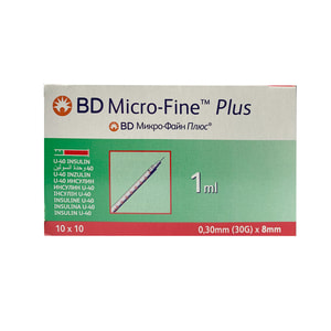 Шприц 1 мл інсуліновий з інтегрованою (нез'ємною) голкою U-40 ВD Mikro-Fine Plus (Мікро Файн Плюс) 30G (0,30 x 8,0 мм) 1 шт