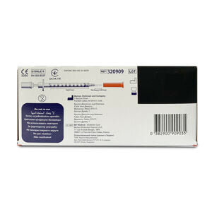 Шприц 1 мл інсуліновий з інтегрованою (нез'ємною) голкою U-100 BD Mikro-Fine Plus (Мікро Файн Плюс) розмір G29 (0,33 x 12,7 мм) 1 шт