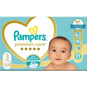 Підгузки для дітей PAMPERS Premium Care (Памперс Преміум) Midi (міді) 3 від 5 до 9 кг (від 6 до 10 кг) мега упаковка 120 шт