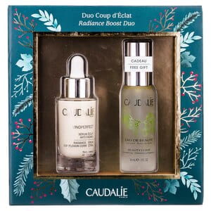 Набор CAUDALIE (Кадали) Vinoperfect (Виноперфект) Radiance Boost Duo эликсир-вода для красоти лица 30 мл + сыворотка для коррекции цвета лица 30мл