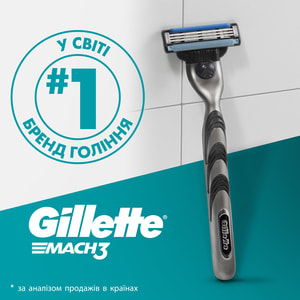 Кассеты сменные для бритья GILLETTE Mach 3 (Жиллет мак 3 три) 2 шт
