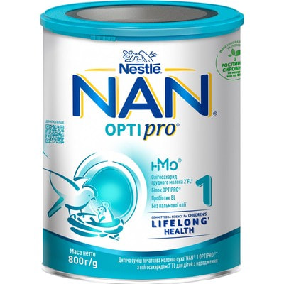 Смесь молочная детская NESTLE (Нестле) Нан 1 Premium Optipro (Премиум Оптипро) с рождения 800 г