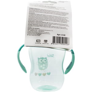 Поилка-непроливайка детская LINDO (Линдо) артикул А 42 с силиконовым носиком серии Premium с 6 месяцев 260 мл