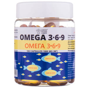 Капсули Омега 3-6-9 по 1000 мг банка 100 шт