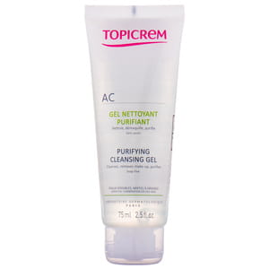 Гель для лица и шеи Topicrem (Топикрем) АК очищающий себорегулирующий для жирной и чувствительной кожи 75 мл