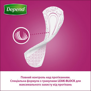 Прокладки урологічні для дорослих DEPEND (Депенд) при нетриманні сечі Normal Pad 12 шт