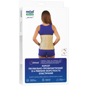 Корсет (бандаж) лечебно-профилактический эластичный Медтекстиль 3011 размер М люкс