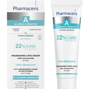 Крем для обличчя PHARMACERIS (Фармацеріс) A Lipo-Sensilium (Ліпо-сенсиліум) мультиліпідний поживний для чутливої алергічної шкіри 50 мл
