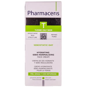 Крем для лица PHARMACERIS (Фармацерис) T Sebostatic day (Себостатик дей) против акне нормализирующий матирующий для угревой кожи 50 мл