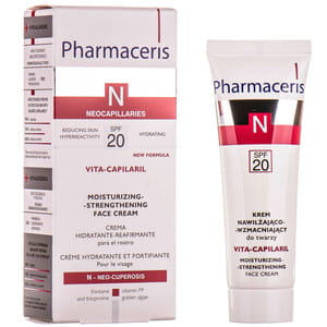 Крем для обличчя PHARMACERIS (Фармацеріс) N Vita-Capilaril (Віта-капілярил) зволожуючий зі зміцнюючим ефектом SPF 20 50 мл