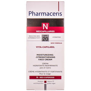 Крем для обличчя PHARMACERIS (Фармацеріс) N Vita-Capilaril (Віта-капілярил) зволожуючий зі зміцнюючим ефектом SPF 20 50 мл
