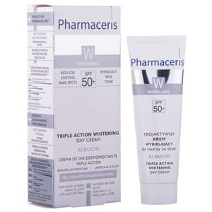 Крем для обличчя PHARMACERIS (Фармацеріс) W Albucin (Альбуцин) денний з освітляющим комплексом потрійної дії SPF 50+ 30 мл