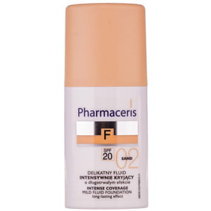 Флюид для лица PHARMACERIS (Фармацерис) F стойкий деликатный с интенсивно маскирующими свойствами SPF 20 тон песок 30 мл