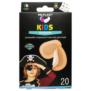 Пластырь для глаз MILPLAST (Милпласт) Kids Occlusive (Кидс) детский окклюзионный 20 шт