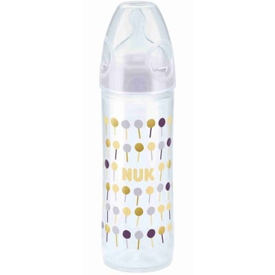 Бутылочка для кормления NUK (Нук) First Choice New Classic Первый выбор пластиковая 250 мл с латексной соской р. 2 (с 6 месяцев) M (среднее отверстие)