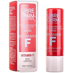 Помада губная LIBREDERM (Либридерм) Витамин F гигиеническая восстанавливающая жирная 4г