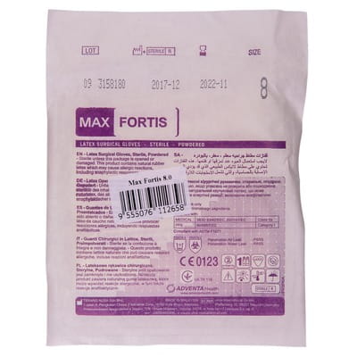 Перчатки хирургические стерильные латексные припудренные Max Fortis размер 8,0 1 пара