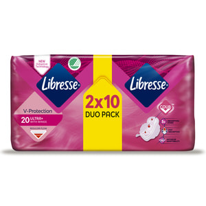 Прокладки гигиенические женские LIBRESSE (Либресс) Ultra Thin Normal (Ультра син нормал) Fresh Protect (Фреш протект) 20 шт