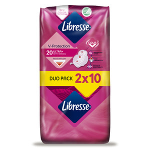 Прокладки гигиенические женские LIBRESSE (Либресс) Ultra Thin Normal (Ультра син нормал) Fresh Protect (Фреш протект) 20 шт