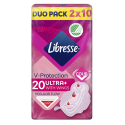 Прокладки гігієнічні жіночі LIBRESSE (Лібрес) Ultra Thin Normal (Ультра сін нормал) Fresh Protect (Фреш протект) 20 шт