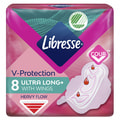 Прокладки гігієнічні жіночі LIBRESSE (Лібрес) Ultra Thin Long (Ультра сін лонг) Fresh Protect (Фреш протект) 8 шт