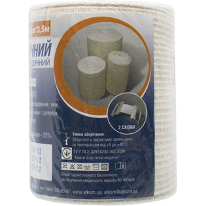 Бинт еластичний медичний Торговий Дім Алком середньої розтяжності розмір 100 мм х 3,5 м 1 шт