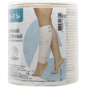 Бинт эластичный медицинский Торговый Дом Алком средней растяжимости размер 100 мм х 5 м 1 шт