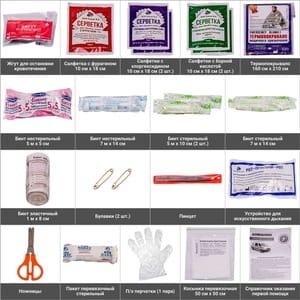 Аптечка медицинская автомобильная-1 АМА-1 смена №2 ДСТУ 3961-2000