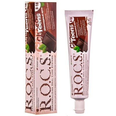 Зубная паста R.O.C.S. (Рокс) Teens (Тинс) Шоколадный мусс для детей и подростков 74 г