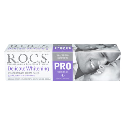 Зубна паста R.O.C.S. (Рокс) Pro Fresh Mint Делікатне відбілювання 135 г
