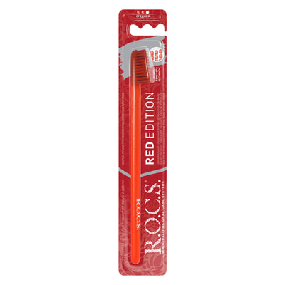 Зубная щетка R.O.C.S. (Рокс) Red Edition Classic со щетиной средней жесткости цвет в ассортименте 1 шт