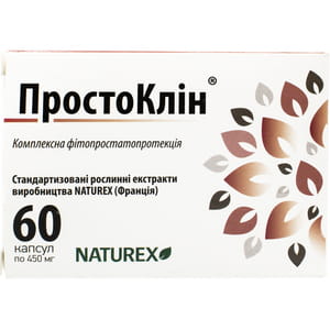 Комплексна фітопростатопротекція Простоклін капсули 6 блістерів по 10 шт
