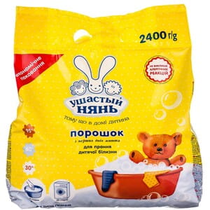 Порошок стиральный Ушастый нянь для стирки детского белья с первых дней жизни 2,4 кг