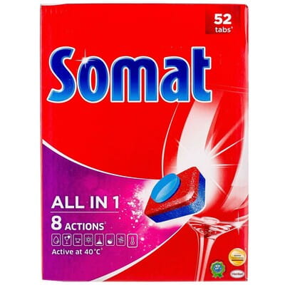Таблетки для посудомоечных машин SOMAT (Сомат) Всё в 1 52 шт