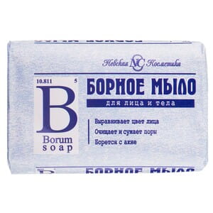Мыло для лица и тела Невская косметика туалетное твердое Борное 90 г